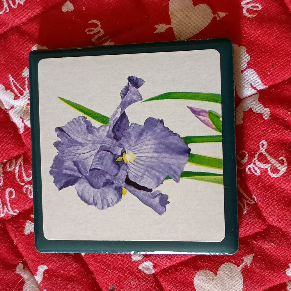 Purple Iris refrigerator magnet